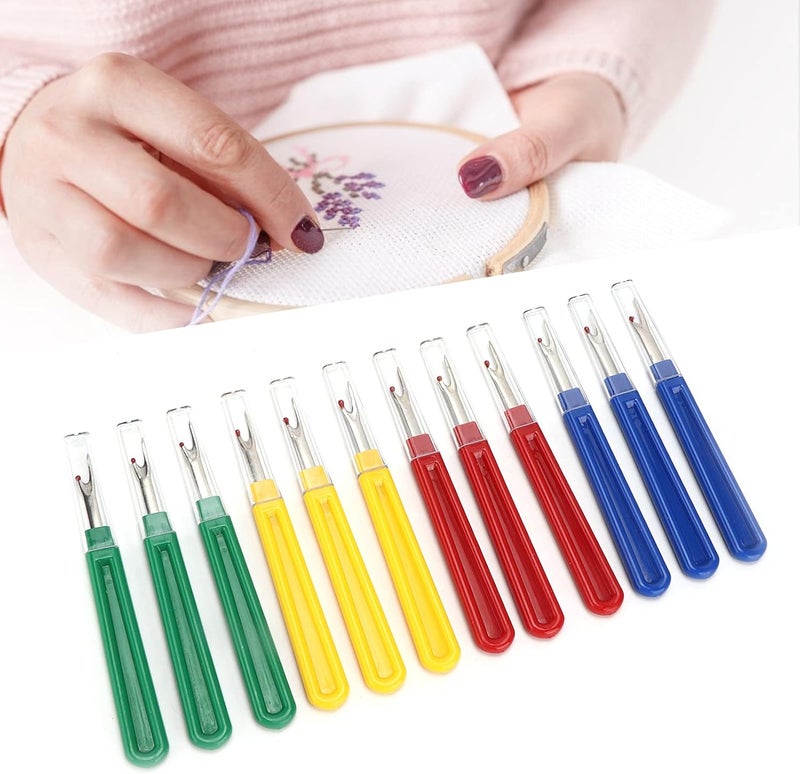 woobles Seam Ripper, 12Pcs Embroidery Remover Seam Remover Thread Ripper Tools Thread Remover Stitch Remover Tools for Women Grils for Sewing Embroidery Quilting - Image 2